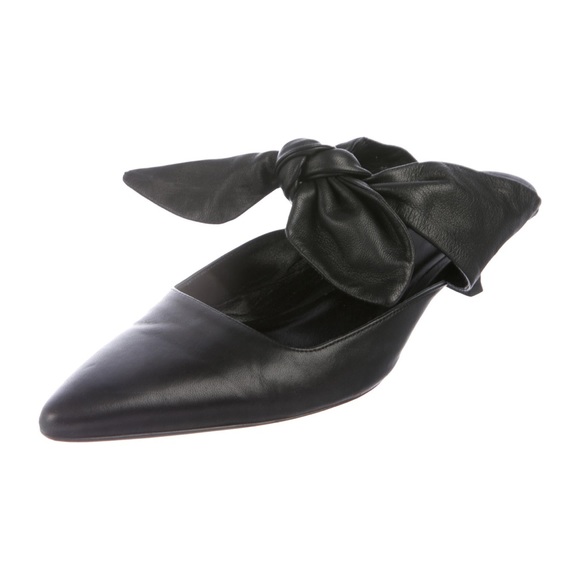 The Row Leather Coco Mules in Black - Picture 4 of 8